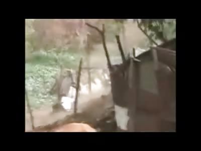 Police in Nicaragua Kill a Criminal with Head Shot from Long Range during Chase..(Watch Closely)