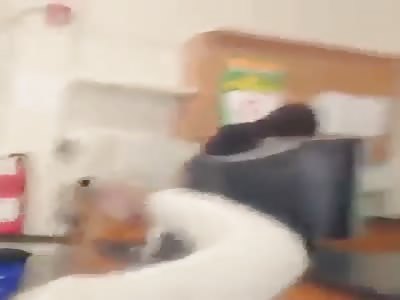 Rowdy Disrespectful Kids Abuse Substitute Teacher so Badly that She Runs out of the Classroom (Papers, Chairs, Garbage Cans Thrown at her)