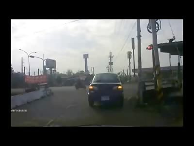 Scooter Rider flies Away..