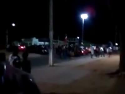 Man Fed up with Carnival Blocking his Path Decides to Run Everyone Over (Brazil) 