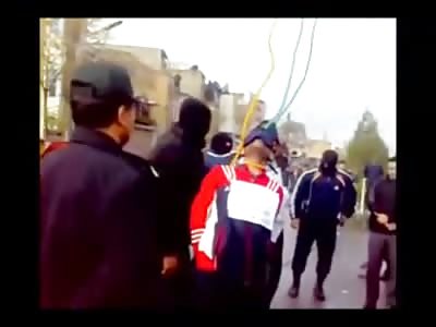 3 Men Executed by Brutal Hanging Suffocation Death Being Lifted Off the Ground by Crane