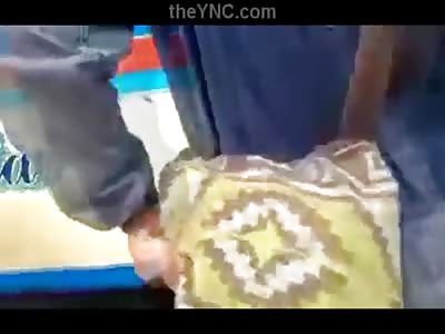 Rider Stuck Half Inside Bus and Half out... Still Alive