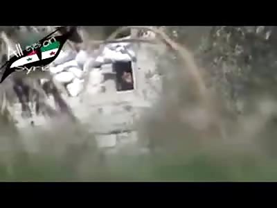 Man Pops his Head out Small Window ... Gets it Blown off by Amazing Sniper Shot