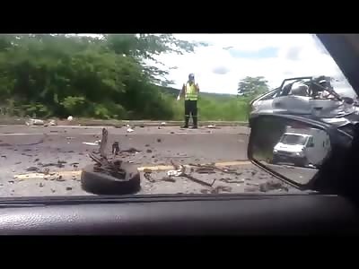 Dad Drives by Gruesome Accident with his Family in the Car