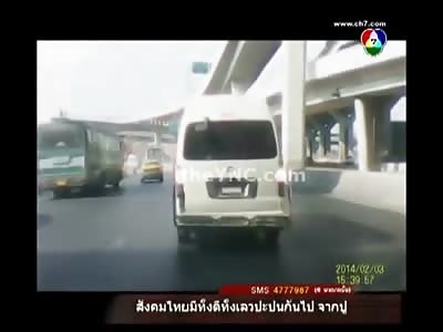 When Death Falls from a Bridge Overpass what Can you Do? Nothing. Watch a Shipping Container Kill a Man in Morning Commute to Work