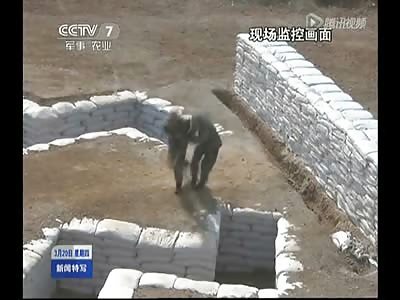 Dude Throws Like a Girl and Almost Gets Himself and his Commander Blown to Bits by Grenade