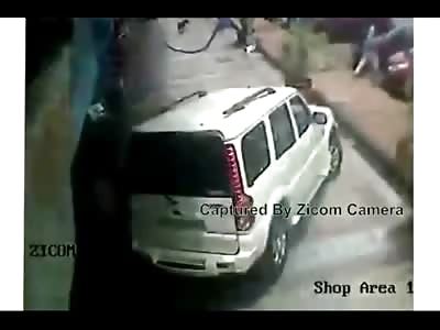 Hard to Believe this Man Walked Away from this Crazy Accident but Watch the Driver who Hit Him try to Walk Away from the Scene