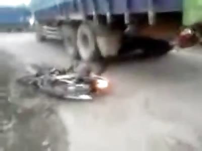 You Won't Believe How Fucked this Guys is When they Roll that Truck off His Head