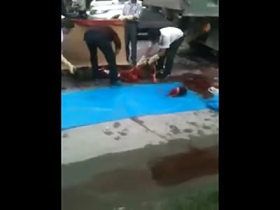 Biker Beheaded by Truck on the Road