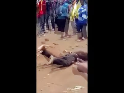 Man is Savagely Beaten with Sticks & Stones by Women in Africa Because He's Homesexual