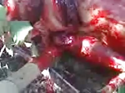 The Hacked up Remains of man Brutalized with a Machete 