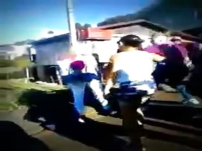 Poor Girl Getting her Ass Kicked by other Girls