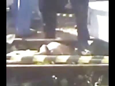 Boy was Cut in 2 Pieces from Train..Man with White Gloves Puts Him Away 