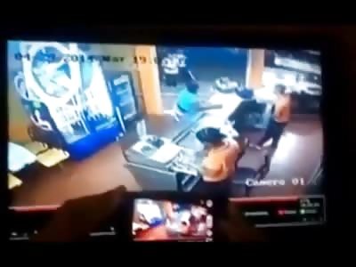 Murderer Reaches Underneath Counter to Execute his Victim at the Store