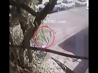 Little Girl in White Dress is Blasted while Running Across the Street...Miracle is She Lived!