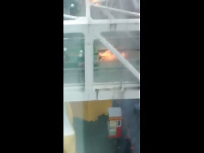 Man in Tokyo Self Immolates after Giving a Speech Opposing Prime Minister Shinzo Plan for the Courtry