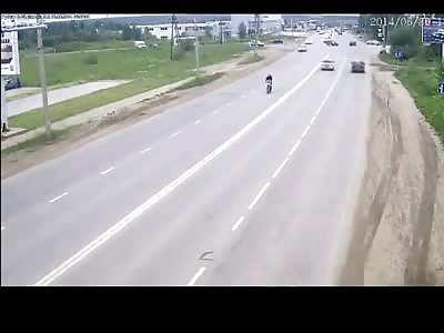 Instant Hilarious Karma Comes for this Motorcycle Show Off