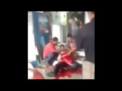 Man losing Way too Much Blood goes into Convulsions on the Street 