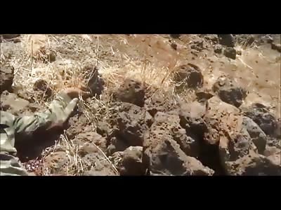 FSA Find Injured SAA Soldier and Blow His Brains Out....Literally 