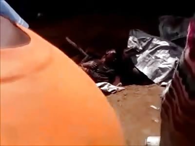 Two Thieves Beaten to Death One Still in Agony before His Final Moments