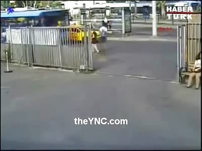 Bus Violently Crashes into Crowd of People...One Woman Loses her Leg