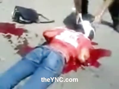 Rider Dying in Total Agony with His Guts Exposed Being Dragged Away