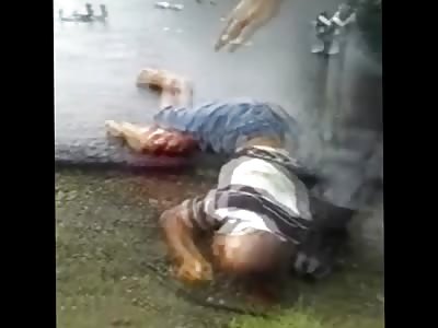 Mother and her Son Legs Mangled and Twisted Lie in total Agony Together