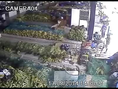 Man Sitting in his Chair is Assassinated Point Blank 