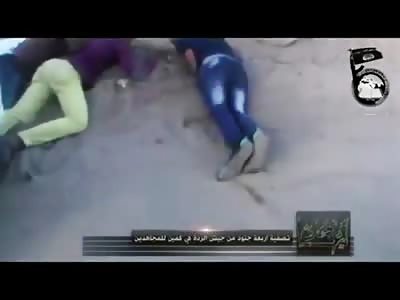 The Machine Gun Execution of 5 Plain Clothed Soldiers Pleading for their Lives 