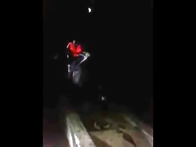 Woman that Committed Suicide by Drowning is Pulled out of the Water Foaming at the Mouth