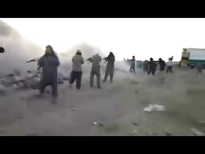 Newly Released Mass Execution of 250 Syrian Soldiers by Machine Gun Fire