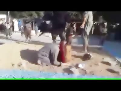 New Up Close Very Efficient Sword Beheading with One Swipe..Streaming Blood Aftermath 