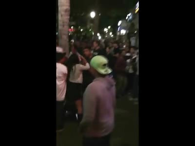 Mexican Gang vs. Marines .. Female Gang Member Stabs a Marine in the Face