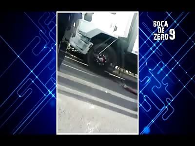 Motorcyclist with Leg Severed to the Bone Cries out for Help from his Peers 