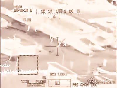 Terrorists Talking in the Street Realize Way Too Late than an Apache Is Watching Them.....