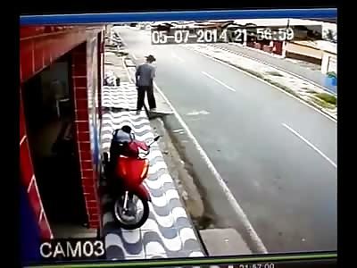 Elderly Man in Cowboy Hat is Killed by THE Blindest Motorcyclist I have Ever Seen 