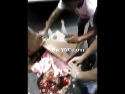 Enough Cell Phones? Head Completely Crushed by a Bus