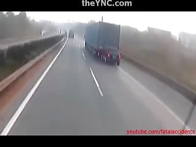 This Porsche Cayenne was Tailgating the WRONG Truck 