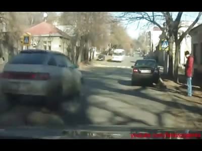 4 Girls waiting at School Bus Stop are Hit by Crashing Car 