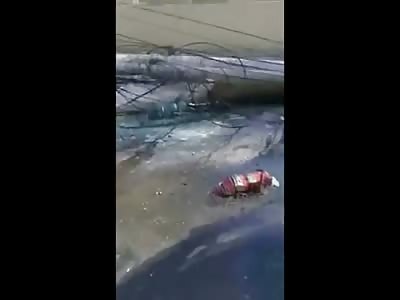 Couple Electrocuted by Telephone Pole after a Bus Crash