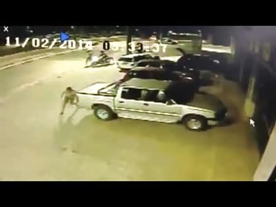 Two Men on a Bike Gunned Down by Running Executioner 