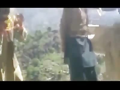 Three Men Executed by Hanging From a Bizarre but Unique Make Shift Bridge