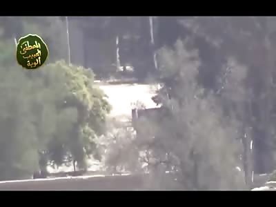 Man in Red Coat is Shot Dead by Snipers Long Distance Shot