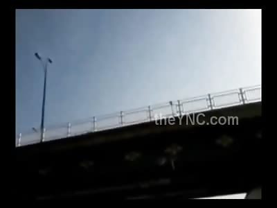 Teenager Commits Suicide From Bridge onto Busy Expressway and noone Gives a Flying Fuck