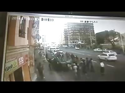 Shocking Video Shows Father Throw his Entire Family from a Building and Then Climb Down