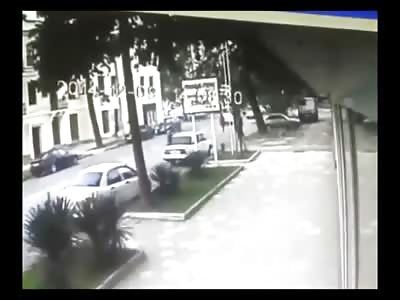 Pedestrian Struck by Crazy Out of Control Car