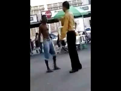 Well...This is Weird...Mute Preaching Jesus is Confronted by Weird Drunken Man...Drunken Man is Knocked Out 