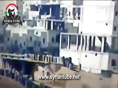 Syria - RPG hits Car..watch it Heat Seek all the Way There 