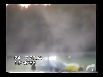 Motorcyclist loses his Head in an Accident