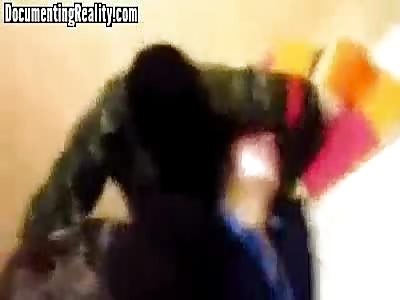 Policeman his throat cut if front of wife!